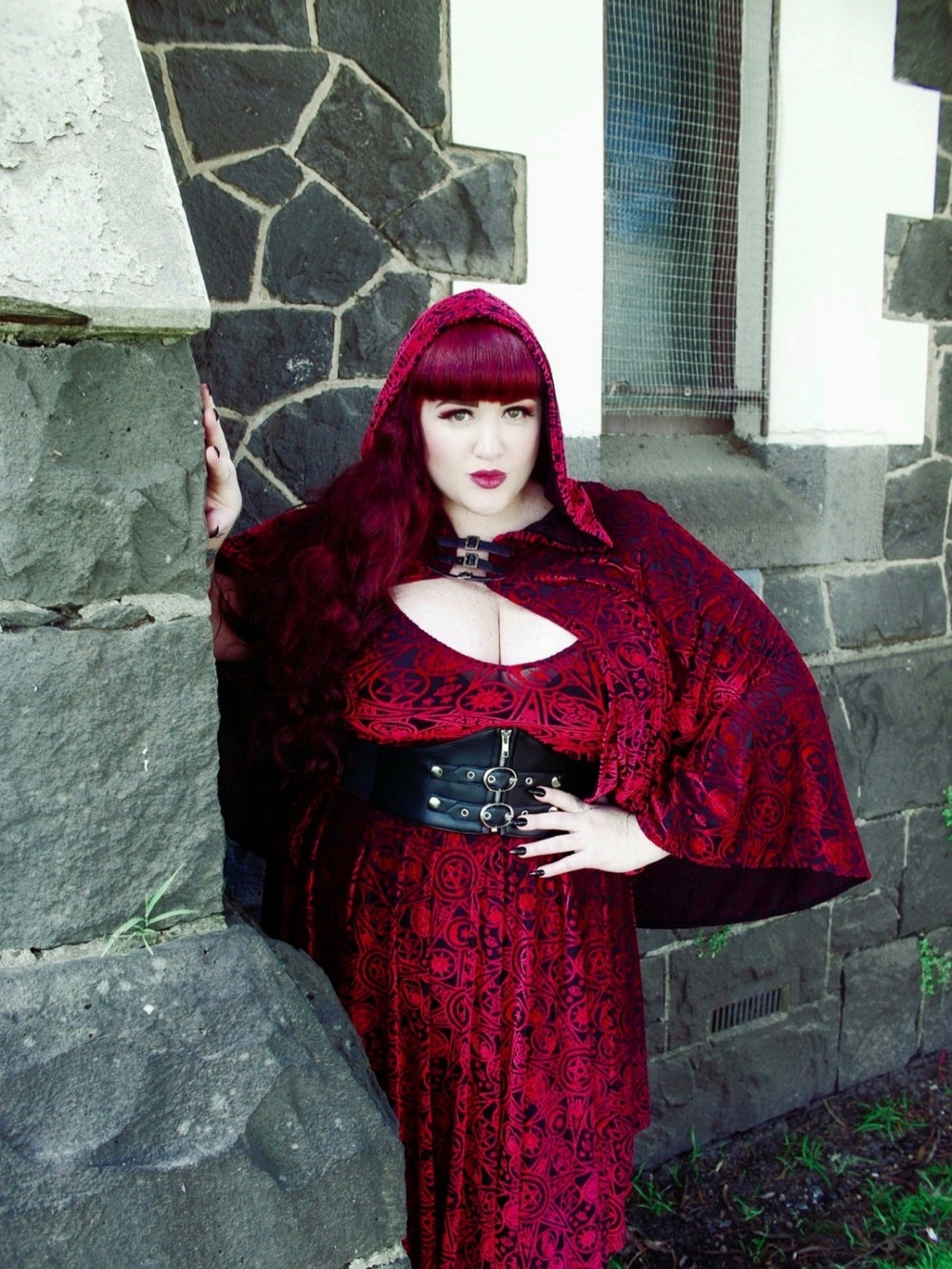 🧛🏻♀️🌹NWT HEX Blackmilk DISCONTINUED/RARE Velvet Asymmetrical Handkerchief Dress - Picture 11 of 15